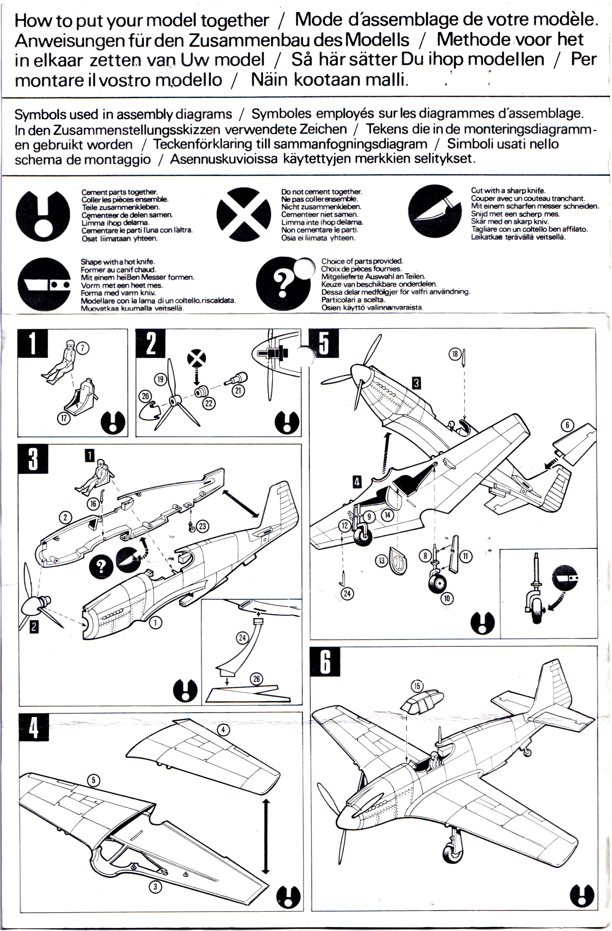 Инструкция по сборке FROG F196F North American Mustang Mk.II